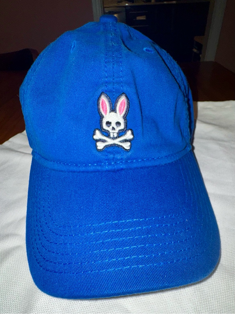 Psycho Bunny Cobalt Blue Embroidered Logo Cap, O/S